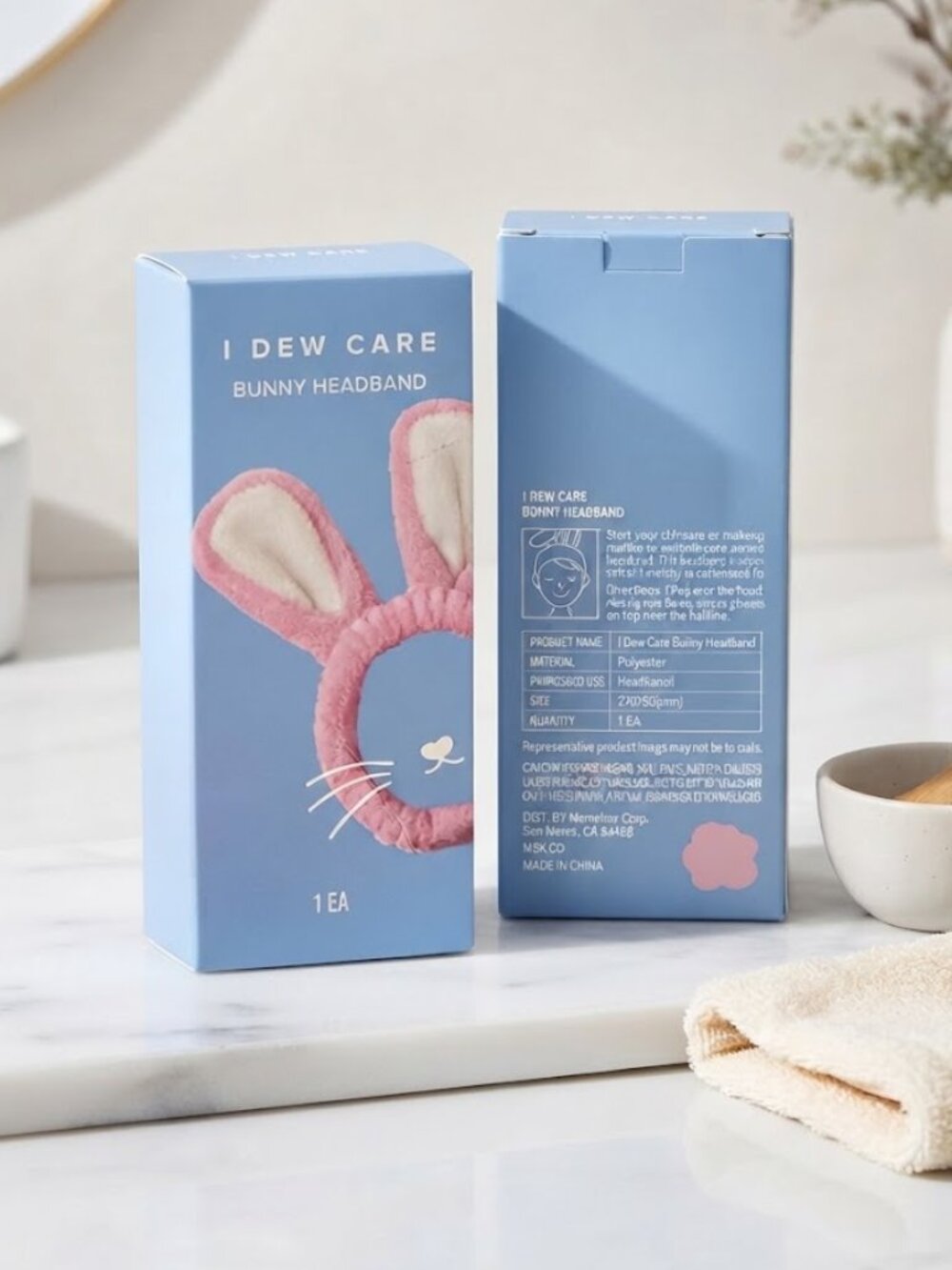 NIB I Dew Care Bunny Beauty Routine Spa Skincare Headband